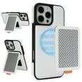 thumbnail image 1 of TECH CIRCLE RFID Blocking Mag-Safe Compatible Wallet Case for iPhone 13 Pro, Detachable Card Holder, Adjustable Stand Cover, White, 1 of 10