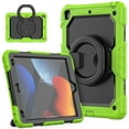 thumbnail image 1 of TECH CIRCLE Rugged Case for Apple (10.2-Inch) iPad Tablet (iPad 9th/8th/7th Gen) - Drop Proof Protective Kickstand Case Portable Handle Sturdy Cover with [Screen Protector], Green+Black, 1 of 8