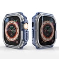thumbnail image 1 of TECH CIRCLE Rugged Case Compatible for Apple Watch 40mm Series SE/6/5/4 , Military All Around Durable TPU Protective Cover Case Shockproof Bumper for iWatch 40mm,Blue, 1 of 6