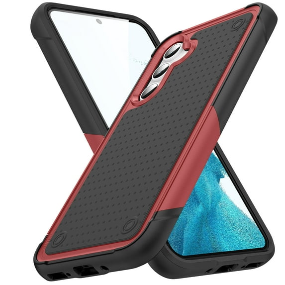 TECH CIRCLE Rugged Case For Galaxy A52 5G, Military Grade Shockproof Protective Bumper Anti-Scratch Dual Layers Phone Case Cover for Samsung Galaxy A52 5G 6.5" 2021,Red