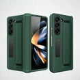 thumbnail image 1 of TECH CIRCLE Rugged Case for Galaxy Z Fold 5 5G 2023 7.6" Smart Phone, [Built with Tempered Glass Screen Protector] Shockproof Sturdy Leather Case with Kickstand /Hand Strap, Green, 1 of 12