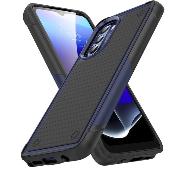 TECH CIRCLE Rugged Case For MOTO G Stylus 5G 2022, Military Grade Shockproof Protective Bumper Anti-Scratch Dual Layers Phone Case Cover for Motorola MOTO G Stylus 5G 2022 6.8",Navyblue