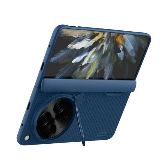 TECH CIRCLE Rugged Case for OnePlus Open, OnePlus Open Case with Camera Lens Protector, Militray Grade Shockproof Kickstand Feature Bumper Anti-Slip Phone Case for OnePlus Open - Blue