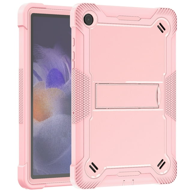 TECH CIRCLE Rugged Case for Samsung Galaxy Tab A9 8.7", Three-Layer Hybrid Multi-Functional Kickstand Case Heavy Duty Shockproof Protective Case for Samsung Galaxy Tab A9 8.7 Inch 2023,Rosegold