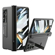 TECH CIRCLE Rugged Case for Samsung Galaxy Z Fold 5 Built-in [Kickstand] [S Pen Holder] [Screen Protector] [Hinge Protection], Heavy Duty Shockproof Protective Cover for Galaxy Z Fold 5 7.6,Black
