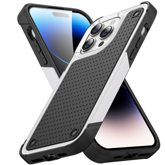 TECH CIRCLE Rugged Case For iPhone 12 Pro / 12 6.1", Military Grade Shockproof Protective Bumper Anti-Scratch Dual Layers Phone Case Cover for Apple iPhone 12 Pro/iPhone 12 6.1" 2020,White