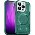 thumbnail image 1 of TECH CIRCLE Rugged Case for iPhone 14 Pro Max - Shockproof Hard Plastic Phone Case [Compatible with MagSafe] Scratch Resistant Protective Cover, Dark Green, 1 of 8