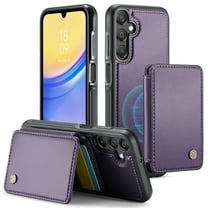 TECH CIRCLE for Samsung Galaxy A13 Case 6.6", PU Leather Back Cover Case with A Removable Magnetic Wallet with Stand Function, RFID Blocking Credit Card Slots, Lightweight Phone Basic Case, Purple