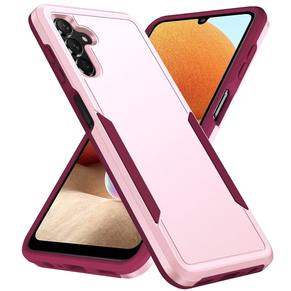 TECH CIRCLE for Samsung Galaxy A15 5G Rubber Hybrid Case Heavy-Duty Shockproof Drop Protection Anti-Scratch Dual Layer Light Slim Rugged Wireless Charging Support Cover for Women Men,Pink