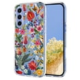 thumbnail image 1 of TECH CIRCLE for Samsung Galaxy A17 5G Flexible TPU Magnetic Phone Case Compatible with MagSafe Cute Slim Clear Floral Full-Body Shockproof Protection Cover for Women Girls,D, 1 of 6