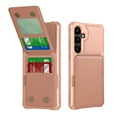 thumbnail image 1 of TECH CIRCLE for Samsung Galaxy A24 Case 6.5" 2023, Plastic/PU Leather Phone Case with Magnetic Button Closure Credit Card Holder Slots, Wallet/Kickstand Function, Lightweight Protective Cover, Pink, 1 of 8