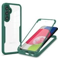 thumbnail image 1 of TECH CIRCLE for Samsung Galaxy A36 5G Clear Case with Screen Protector, [Transparent Anti-Yellowing] Full Body Shockproof Protection Soft TPU Bumper Rugged Phone Cover,Darkgreen, 1 of 10