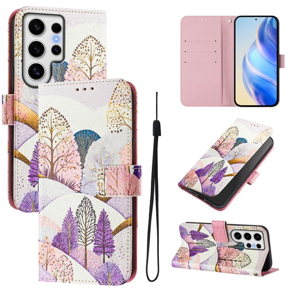 TECH CIRCLE for Samsung Galaxy A51 4G Case 6.5" (2019 Release), Cute Cartoon Flip Wallet Case with Lanyard, Built-in Card Slots & Stand Function, Portable Lightweight Slim Cover, Tree