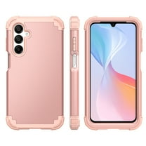 TECH CIRCLE for Samsung Galaxy A51 5G Slim Soft Rubber Armor Case,Three Layer Heavy Duty Shockproof Protection Hard Plastic Bumper   Soft Silicone Rubber Hybrid Protective Cover,Rosegold