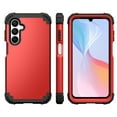 thumbnail image 1 of TECH CIRCLE for Samsung Galaxy A52 5G Slim Soft Rubber Armor Case,Three Layer Heavy Duty Shockproof Protection Hard Plastic Bumper + Soft Silicone Rubber Hybrid Protective Cover,Red, 1 of 6