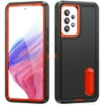 thumbnail image 1 of TECH CIRCLE for Samsung Galaxy A53 5G Case, Anti-Drop Hybrid Heavy Duty Protective Phone Cover Shockproof Rugged Military Bumper Tough Kickstand Cover for Samsung Galaxy A53 5G 6.5" 2022,Black+Orange, 1 of 8