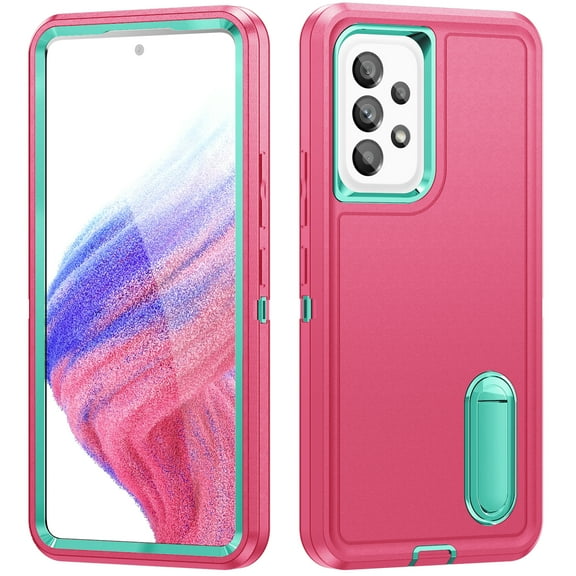 TECH CIRCLE for Samsung Galaxy A53 5G Case, Anti-Drop Hybrid Heavy Duty Protective Phone Cover Shockproof Rugged Military Bumper Tough Kickstand Cover for Samsung Galaxy A53 5G 6.5" 2022,Rose+Mint
