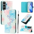 thumbnail image 1 of TECH CIRCLE for Samsung Galaxy A54 5G Case 6.4" (2023 Release), Cute Cartoon Flip Wallet Case with Lanyard, Built-in Card Slots & Stand Function, Portable Lightweight Slim Folio Cover, Red Hearts, 1 of 3