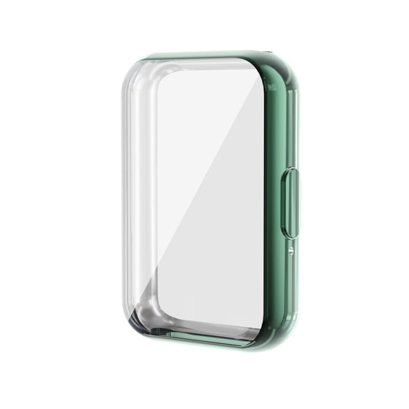 TECH CIRCLE for Samsung Galaxy Fit 3 Case with Screen Protector, Soft TPU Face Cover Scratch Resistant Full Protective Bumper Set Ultra-Thin Smartwatch Accessories for Men Women,Green