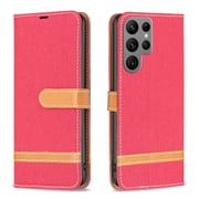 TECH CIRCLE For Samsung Galaxy S10+ Wallet Case,Flip Folio Shockproof Protective Cover with Card Holder Kickstand Purse Wrist Strap Phone Case for Samsung Galaxy S10 Plus 6.4" 2019,Red