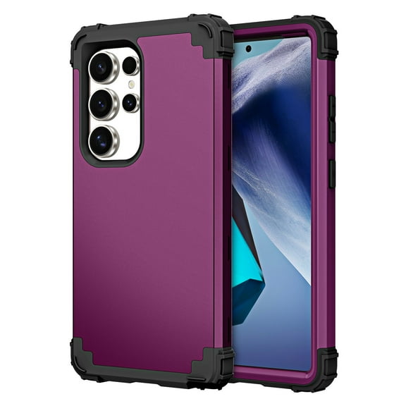 TECH CIRCLE for Samsung Galaxy S20 Slim Soft Rubber Armor Case,Three Layer Heavy Duty Shockproof Protection Hard Plastic Bumper + Soft Silicone Rubber Hybrid Protective Cover,Purple