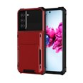 thumbnail image 1 of TECH CIRCLE for Samsung Galaxy S21 FE Case with Card Holder Heavy Duty Protective Dual Layer Shockproof Hidden Card Slot Slim Wallet Women Men Case for Samsung Galaxy S21 FE 6.4 inch, Red, 1 of 8