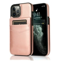 TECH CIRCLE for Samsung Galaxy S21 FE Wallet Case,Premium Leather Magnetic Clasp Kickstand Heavy Duty Protective Cover with Credit Card Holder for Samsung Galaxy S21 FE 6.4 inch 2022, Rosegold