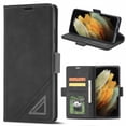 thumbnail image 1 of TECH CIRCLE For Samsung Galaxy S21 Ultra Business Case,Luxury PU Leather Soft TPU Magnetic Flip Wallet Card Slot Stand Shockproof Slim Cover.For Samsung Galaxy S21 Ultra,Black, 1 of 9