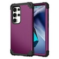 thumbnail image 1 of TECH CIRCLE for Samsung Galaxy S21 Ultra Slim Soft Rubber Armor Case,Three Layer Heavy Duty Shockproof Protection Hard Plastic Bumper + Soft Silicone Rubber Hybrid Protective Cover,Purple, 1 of 8