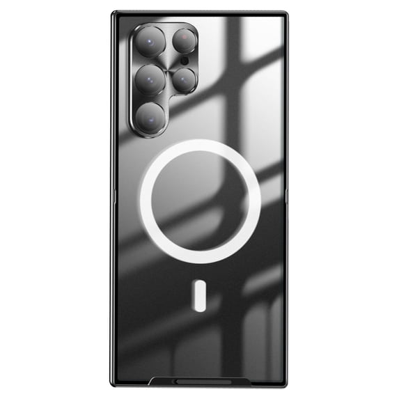 TECH CIRCLE for Samsung Galaxy S22 Ultra 5G Case, Magnetic Frosted Metal Case with Wireless Charging Durable Shockproof Protective Case for Samsung Galaxy S22 6.8" 2022 Women Men, Black