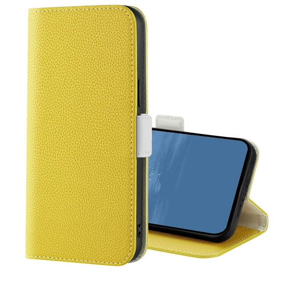 TECH CIRCLE for Samsung Galaxy S22 Ultra Wallet Case, Premium PU Leather Flip Case with Cart Slot and Kickstand Shockproof Protective Case for Samsung S22 Ultra 6.8" 2022 Ladies Girls Men, Yellow