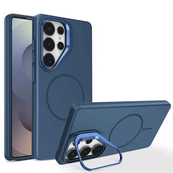 TECH CIRCLE for Samsung Galaxy S23 FE Magnetic Case, Compatible with MagSafe/Wireless Charging, Camera Kickstand Protection, Slim Skin Hybrid PC+TPU Back Cover, Navy
