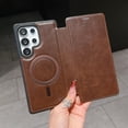 thumbnail image 1 of TECH CIRCLE For Samsung Galaxy S23 Flip Wallet Phone Case 6.1" 2023 Model with 3 Card Slots, RFID Blocking, Compatible with MagSafe, Magnetic Closure, PU Leather Protective Lightweight Cover, Coffee, 1 of 7