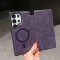 thumbnail image 1 of TECH CIRCLE For Samsung Galaxy S23 Flip Wallet Phone Case 6.1" 2023 Model with 3 Card Slots, RFID Blocking, Compatible with MagSafe, Magnetic Closure, PU Leather Protective Lightweight Cover, Purple, 1 of 7