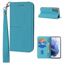 TECH CIRCLE for Samsung Galaxy S23 Plus Wallet Case,Shockproof Magnetic Closure PU Leather Folding Stand Full Protective Cover with Wristlet Strap Card Holder for Galaxy S23 Plus 6.6" 2023, Blue
