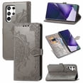 thumbnail image 1 of TECH CIRCLE for Samsung Galaxy S23 Ultra Wallet Case, Durable Floral Magnetic Flip Kicktand Hand Strap Premium PU Leather Phone Cover with Card Slots Holder for Samsung Galaxy S23 Ultra 6.8",Gray, 1 of 8