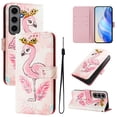 thumbnail image 1 of TECH CIRCLE for Samsung Galaxy S24 Case 6.2-Inch (2024 Release), Cute Cartoon Flip Wallet Case with Lanyard, Built-in Card Slots & Stand Function, Portable Lightweight Slim Folio Cover, Bird, 1 of 3