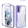 thumbnail image 1 of TECH CIRCLE for Samsung Galaxy S24 FE Case 6.7" 2024 Release, Clear Transparent Back Case with Soft Screen Protector, Slim Fit Lightweight Thin Case, Protective Durable Cover, Purple, 1 of 7