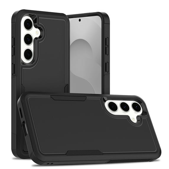 TECH CIRCLE for Samsung Galaxy S25 PC+TPU Case,Support Magnetic Car Mount Heavy Duty Dual-Layer Rugged Durable Military Grade Heavy Duty Protection Shockproof/Drop Proof Cover,Black