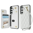 thumbnail image 1 of TECH CIRCLE for Samsung Galaxy S25 Plus Flip Wallet Case with 3 Card Slots, RFID Blocking, Kickstand Function, PU Leather Shell Protective Lightweight Case for 2025 Model Galaxy S25+ (6.7"), White, 1 of 9