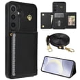 thumbnail image 1 of TECH CIRCLE for Samsung Galaxy S25 Plus Wallet Case 6.7" 2025, Lightweight Cossbody Phone Case with RFID Blocking Flip Wallet, 5 Card Slots, PU Leather Protective Cover with Shoulder Strap, Black, 1 of 9