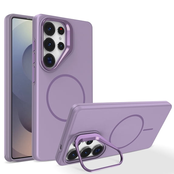 TECH CIRCLE for Samsung Galaxy S25+/S24+ Magnetic Case, Compatible with MagSafe/Wireless Charging, Camera Kickstand Protection, Slim Skin Hybrid PC+TPU Back Cover, Lavender