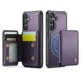 thumbnail image 1 of TECH CIRCLE for Samsung Galaxy S25+ Wallet Phone Case 6.7" 2025 Model, PU Leather Protective Lightweight Cover with Removable RFID Blocking Magnetic Flip Wallet, Magnetic Clasp, 4 Card Slots, Purple, 1 of 10