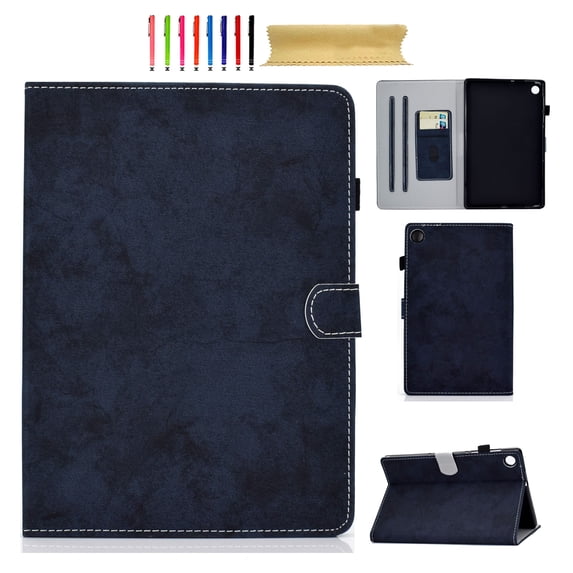 TECH CIRCLE for Samsung Galaxy Tab A9 8.7" 2023 Case Cover with Built-in Pencil Holder, Auto Sleep/Wake Multiple Viewing Angles Kickstand Tablet Case for Samsung Galaxy Tab A9 SM-X110/X115, Blue