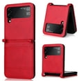 thumbnail image 1 of TECH CIRCLE for Samsung Galaxy Z Flip 3 5G Case, Durable PU Leather Card Holder Shockproof Protective Ultra Thin Style Wallet Case  for Samsung Galaxy Z Flip 3 6.7 INCH, Red, 1 of 7
