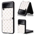 thumbnail image 1 of TECH CIRCLE for Samsung Galaxy Z Flip 3 Case,Heart Pattern Leather Soft TPU Bumper Ultra-Thin Cover with Long Shoulder Strap for Samsung Galaxy Z Flip 3 5G 2021, Gold, 1 of 7