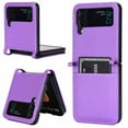 thumbnail image 1 of TECH CIRCLE for Samsung Galaxy Z Flip 4 5G  Case, Slim Lightweight Rugged Shockproof Folding Card Slot Case Cover For Samsung Z Flip 4 6.7 inch 2022,Purple, 1 of 6