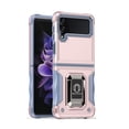 thumbnail image 1 of TECH CIRCLE for Samsung Galaxy Z Flip 4 Case, Heavy Duty Shockproof Protective Stand Case Hybrid Rugged  umper Rubber Protective Cover for Samsung Flip 4 5G 2022, Rosegold, 1 of 7