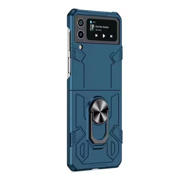 TECH CIRCLE Samsung Galaxy Z Flip 4 Case, Rugged Military Grade Anti-Fall Shockproof Heavy Duty Protective Phone Case with Kickstand Magnetic Ring for Galaxy Z Flip 4 5G 2022 6.7 inch,Darkblue