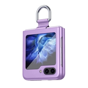 TECH CIRCLE for Samsung Galaxy Z Flip 5 5G Case with Ring Ultra Thin Matte PC Protective Cover Slim Shockproof Anti-Drop Phone Case for Samsung Galaxy Z Flip 5 5G 6.7 inch, Purple